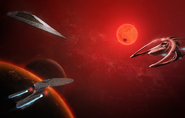 Wallpaper Star Trek Andromeda Wars Space