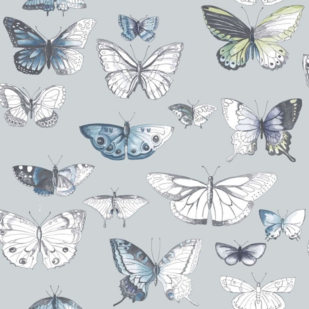  Butterflies Butterfly Motif Hand Painted Pattern Wallpaper 50 653