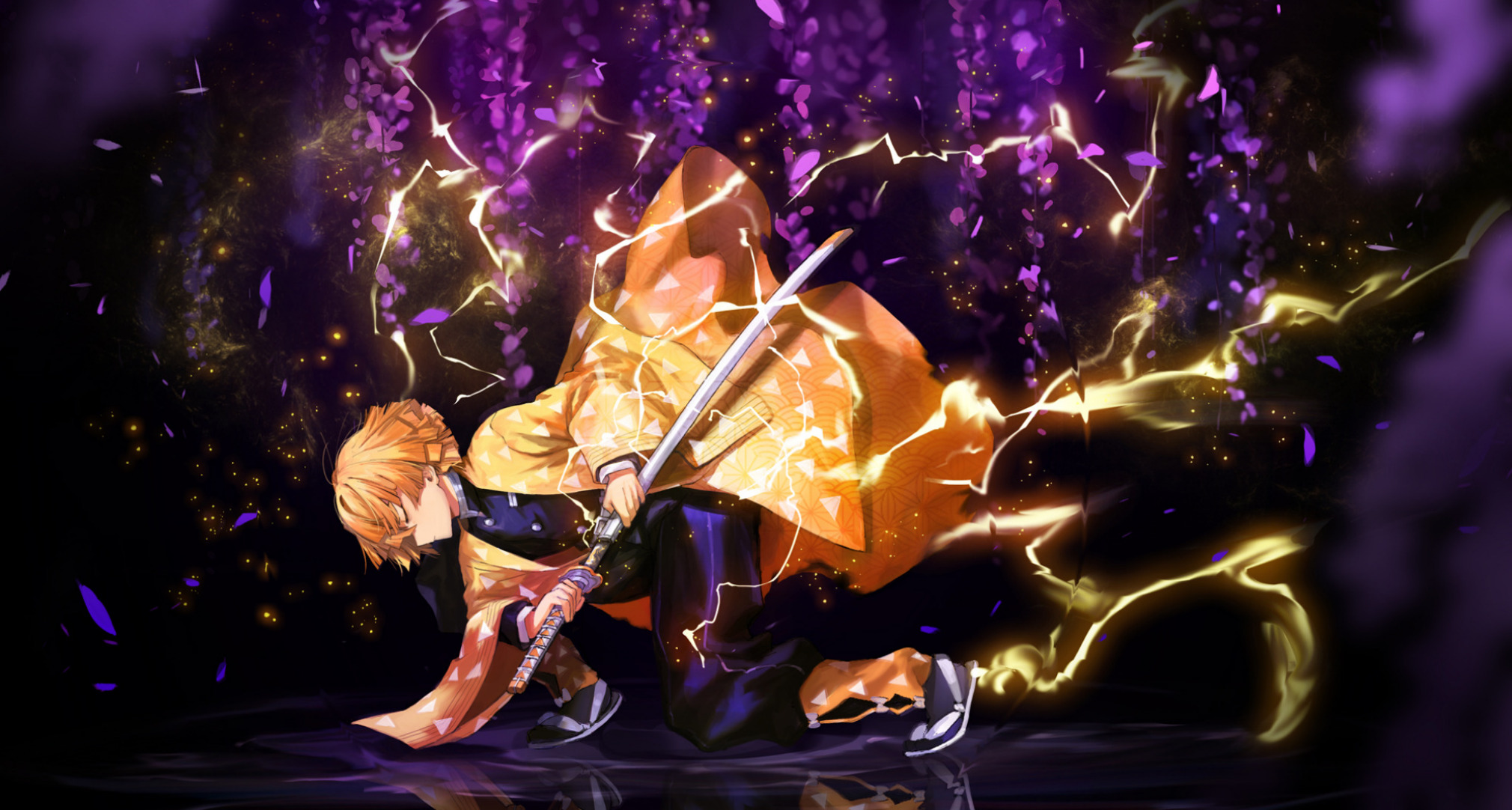 Zenitsu Agatsuma HD Wallpaper
