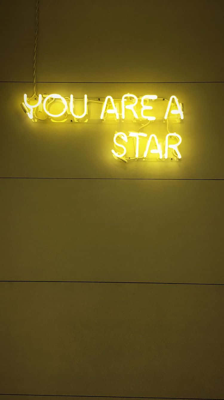 Yellow Neon Light Wallpaper
