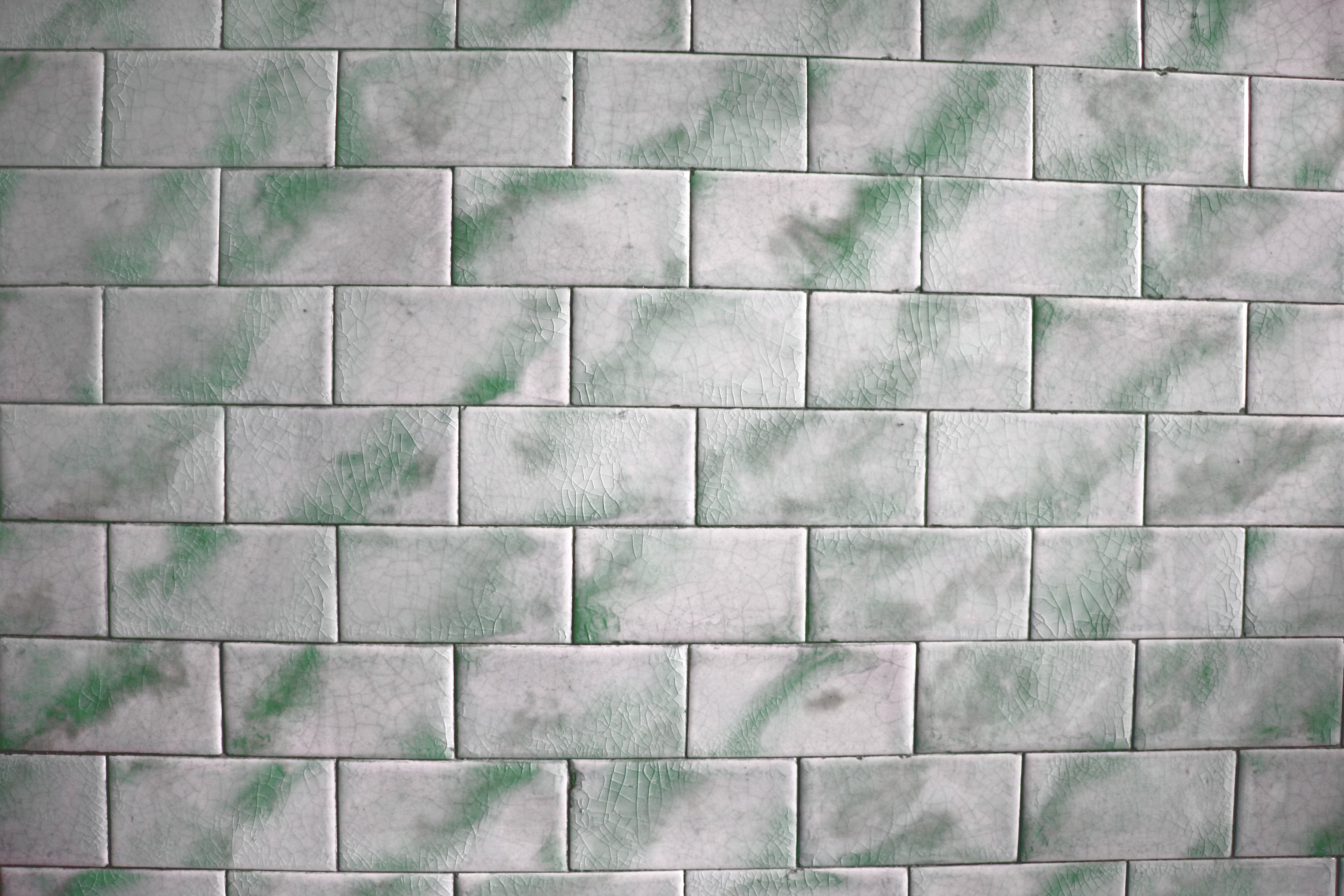 Vintage Green And White Tile Texture High Resolution Photo