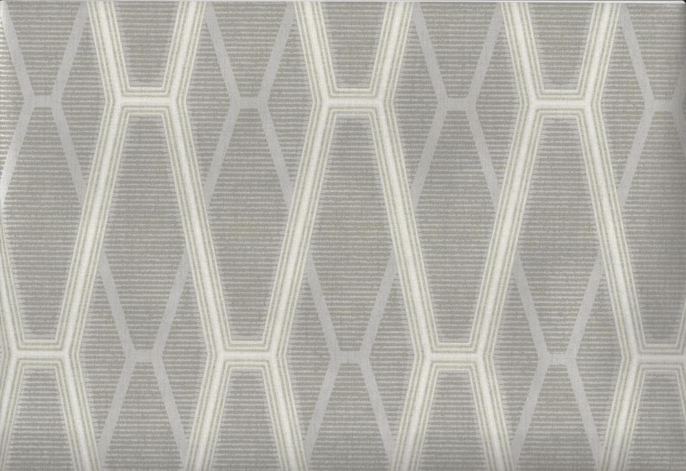 Wallpaper Designer Modern Geometric Gray Taupe Cream Lattice Trellis