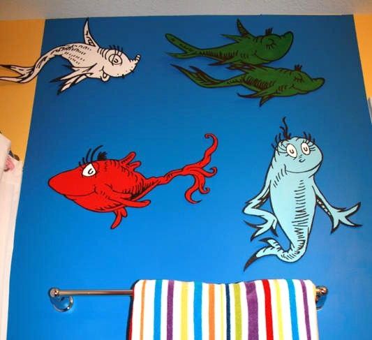 Wallpaper Painted With Non Toxic Acrylic Paints Great For Dr Seuss