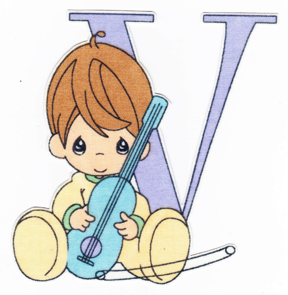 Precious Moments Letter V Violin Alphabet Wall Safe Sticker