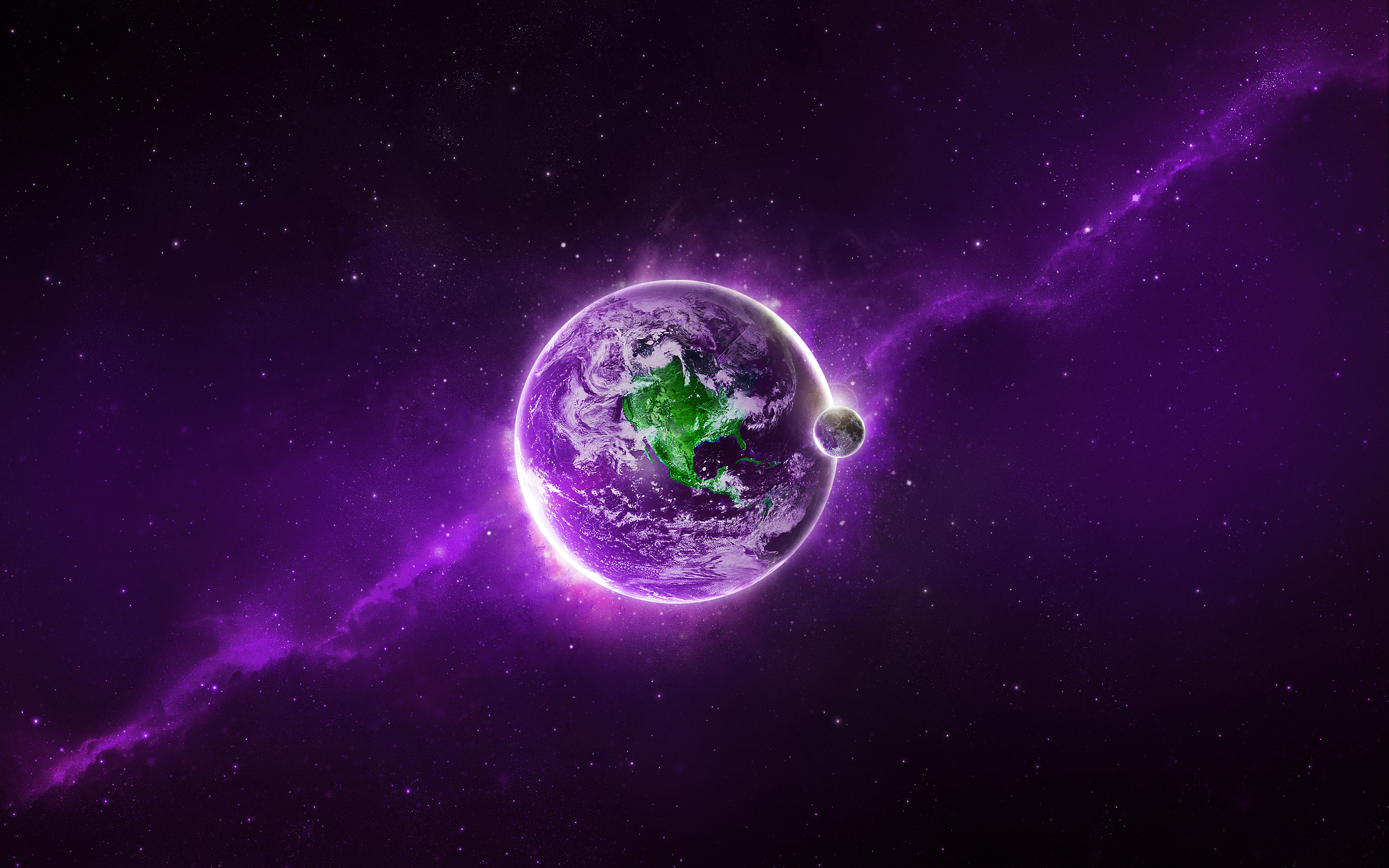 Purple Earth Wallpaper HD