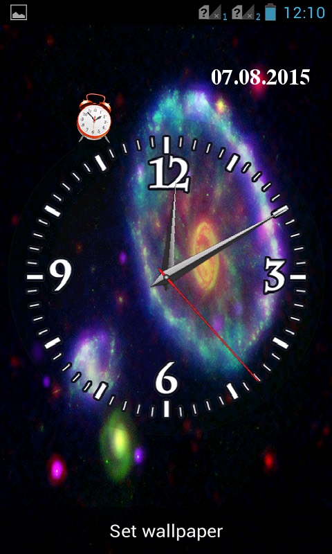 Galaxy Clock Wallpaper App For Android