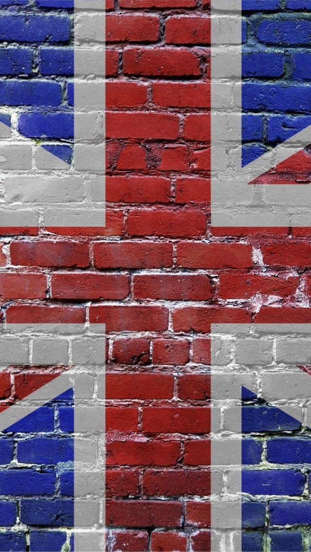 Download Wallpaper 640x1136 united kingdom uk bricks flag iPhone 5S