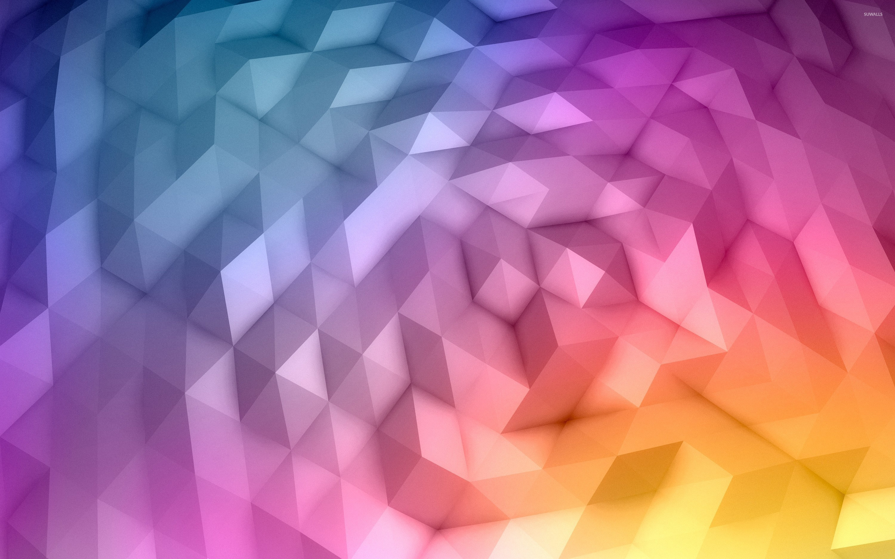 Gradient Polygons Wallpaper Abstract