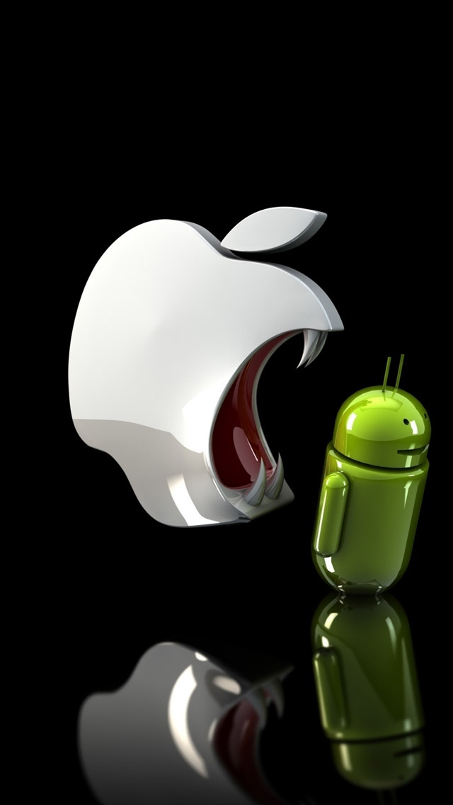 Apple Ready To Eat Android iPhone 5s Wallpaper