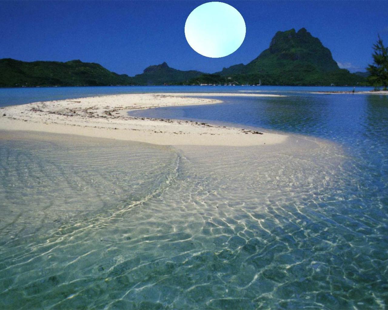 Blue Moon Beach Wallpaper HD Desktopinhq