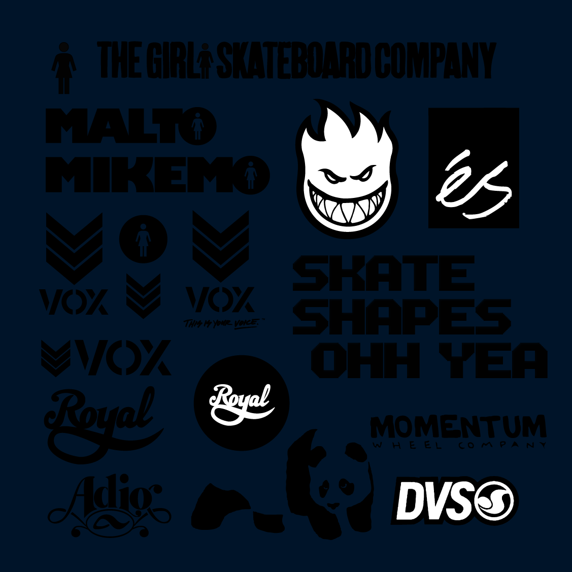 Skateboarding Logos Wallpapers My favorite skate logos by 1127x1127