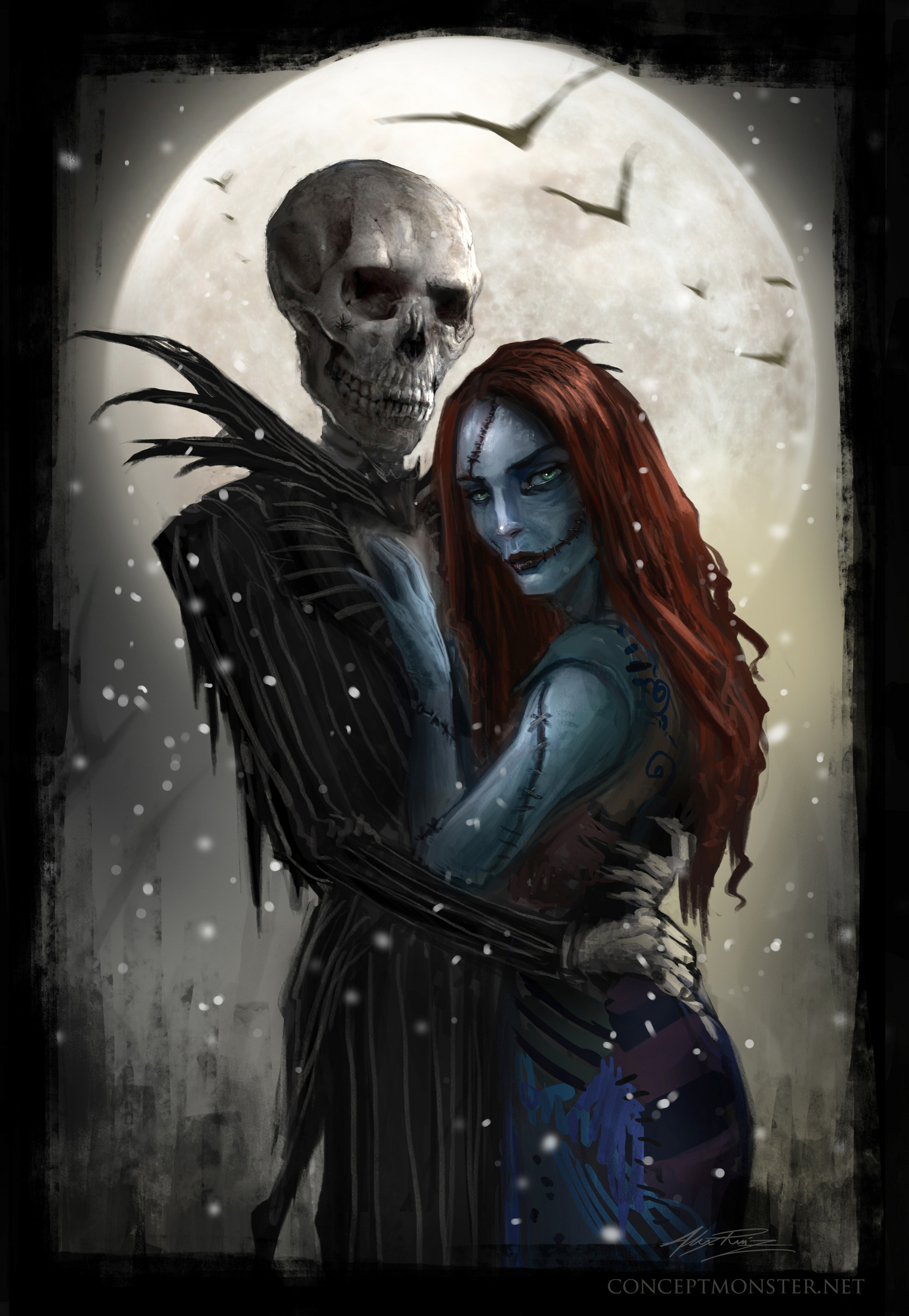Jack And Sally Meant To Be Nightmare Before Christmas Fan Art