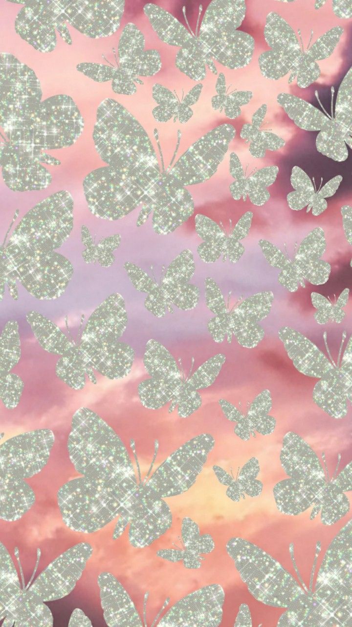 Glitter Butterflies Wallpaper