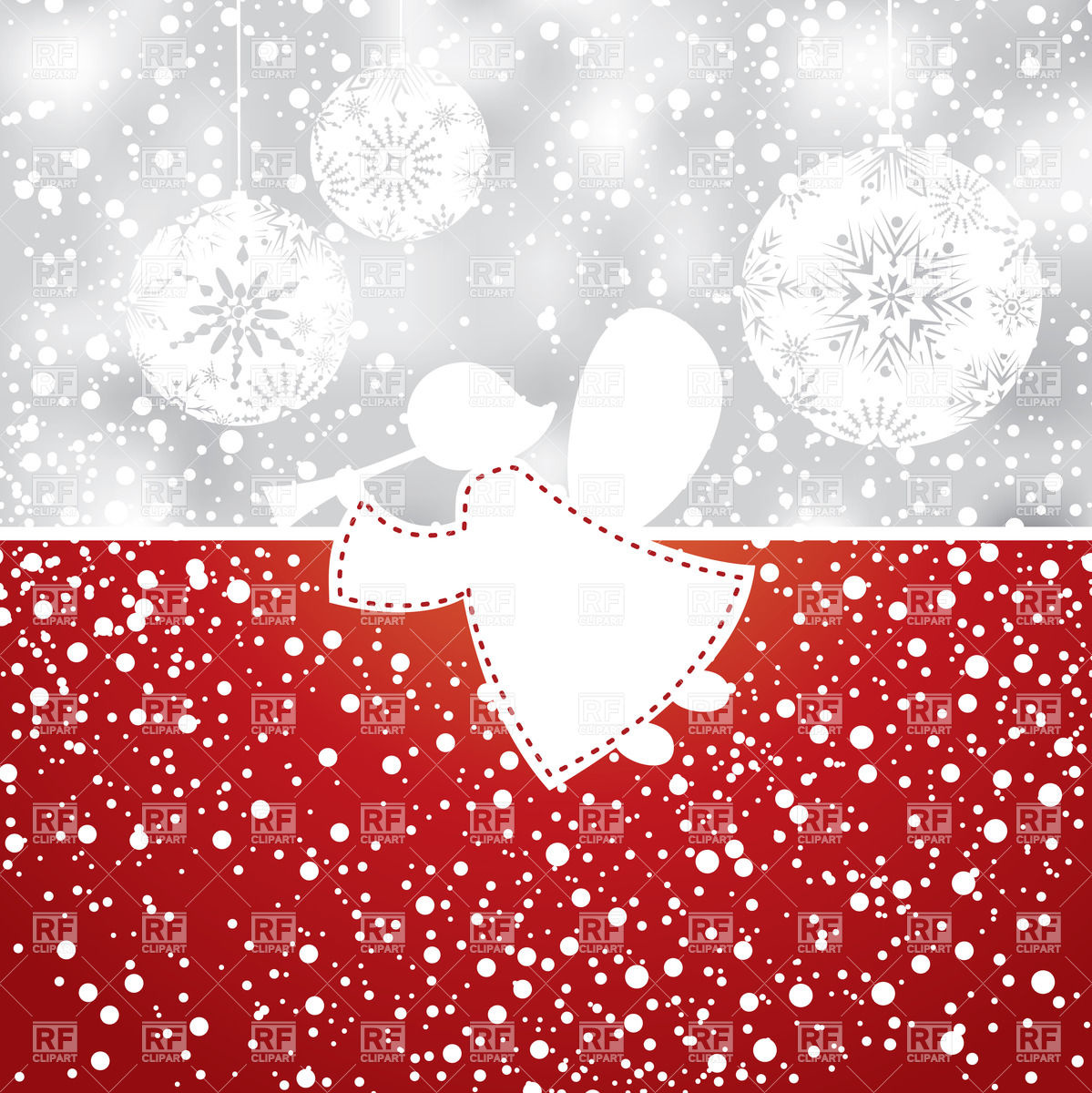 Abstract Christmas background with angel Vector Image of