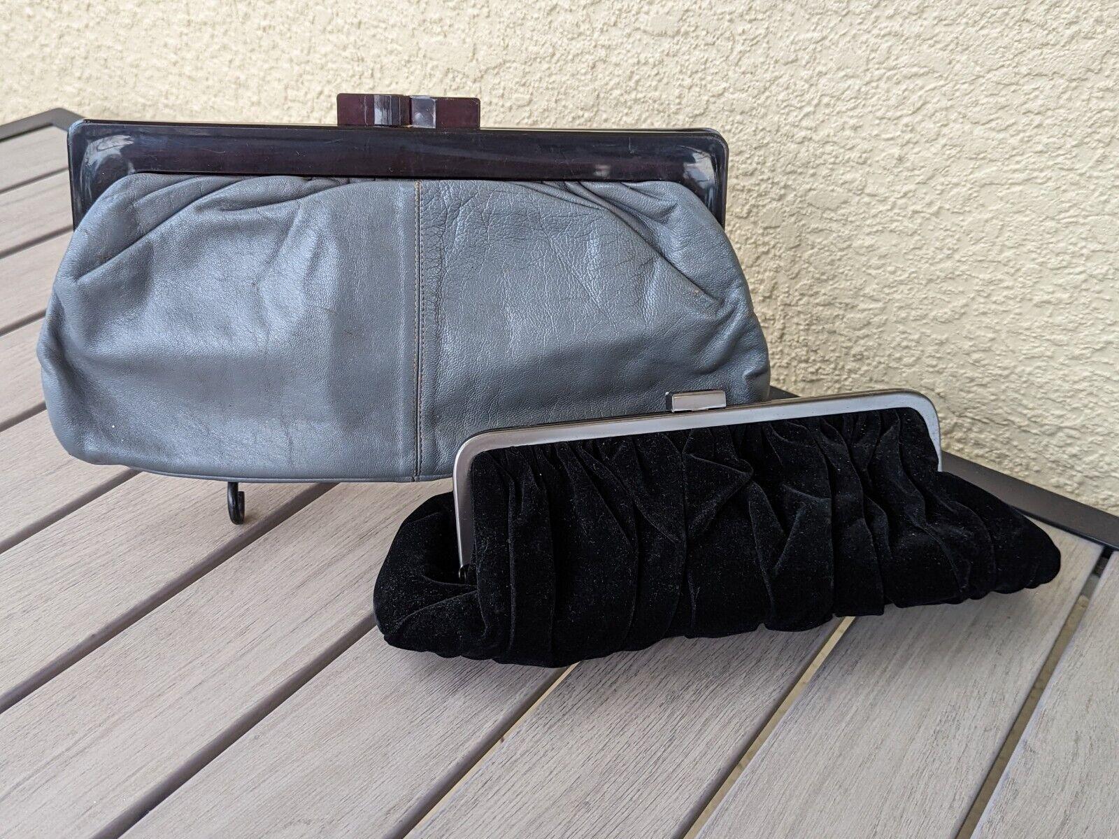 Lot Of Bags Mary Kay Black Velvet Clutch Evening Gray