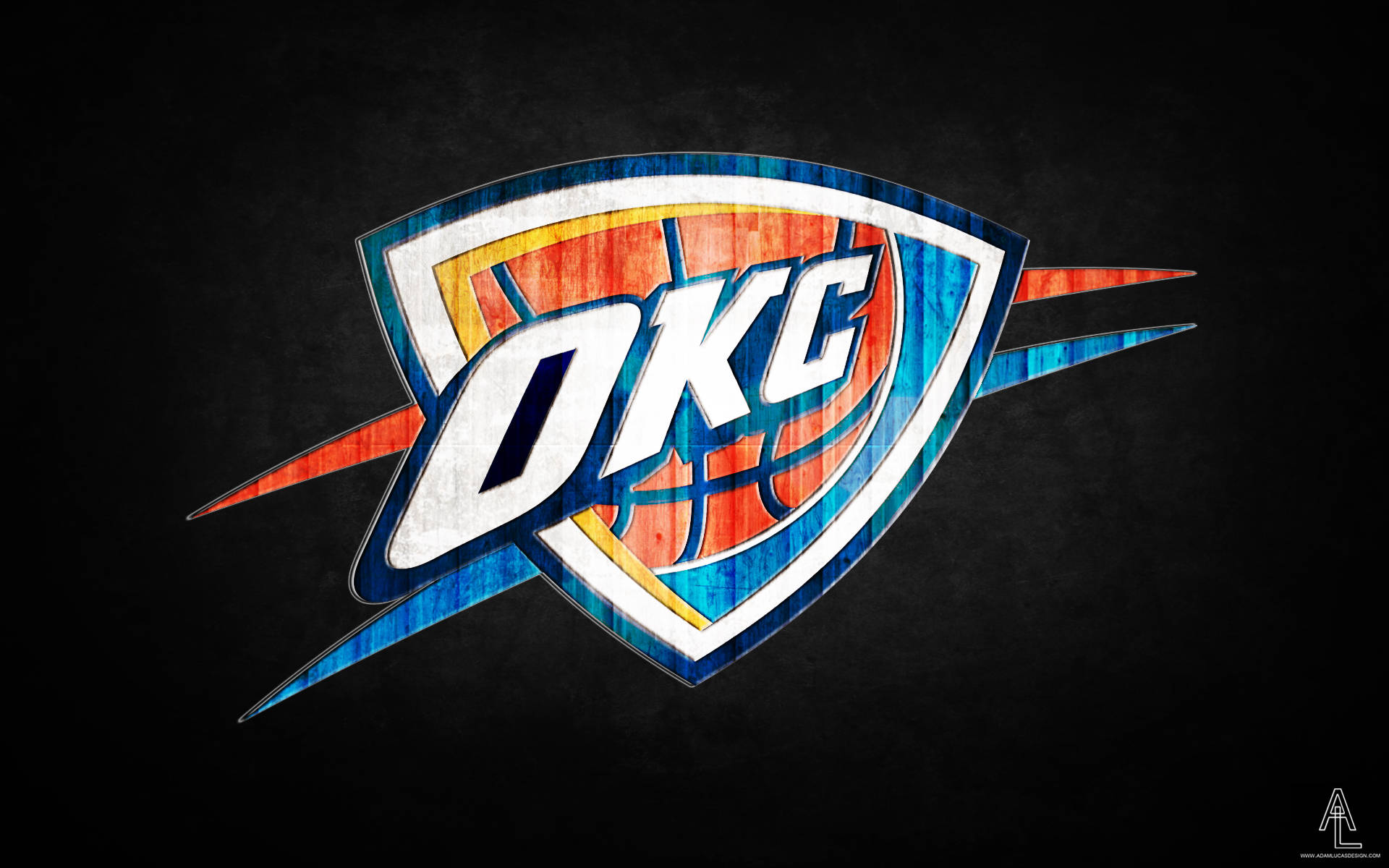 Oklahoma City Thunder Logo Black Wallpaper