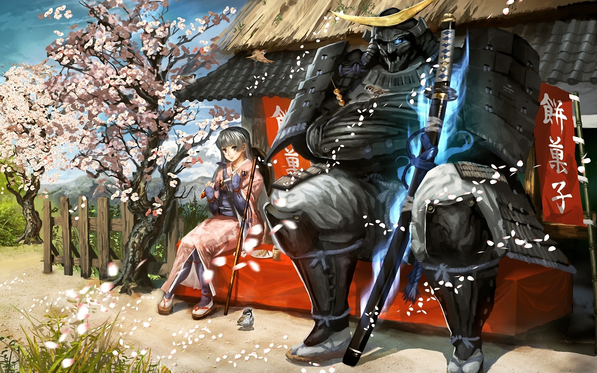 Samurai Art Anime Wallpaper HD Desktop