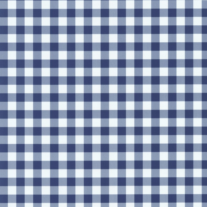Home Playground Navy Blue White Gingham Check Wallpaper By P S