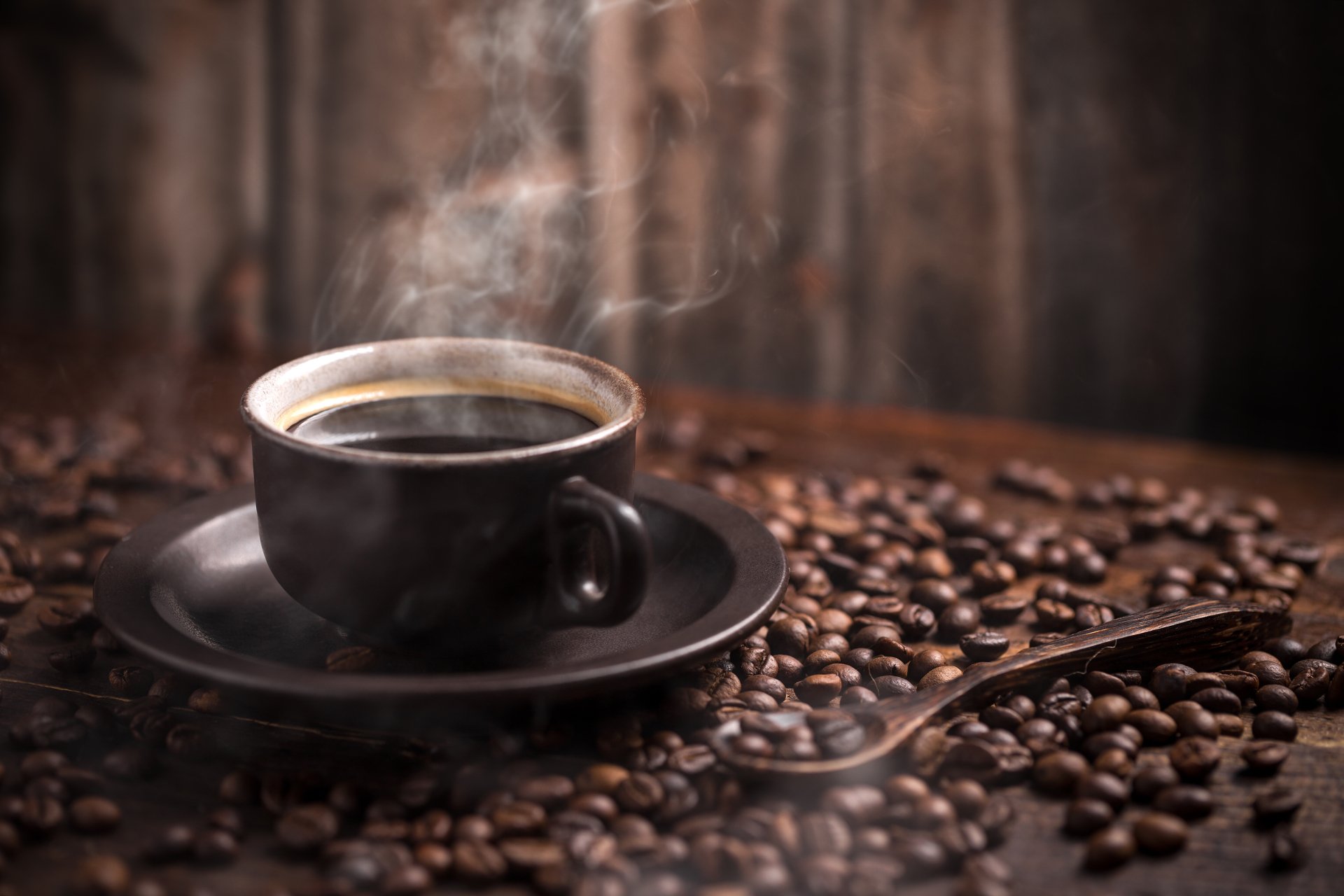 Still Life Cup Coffee Beans Food 4k Ultra HD Wallpaper