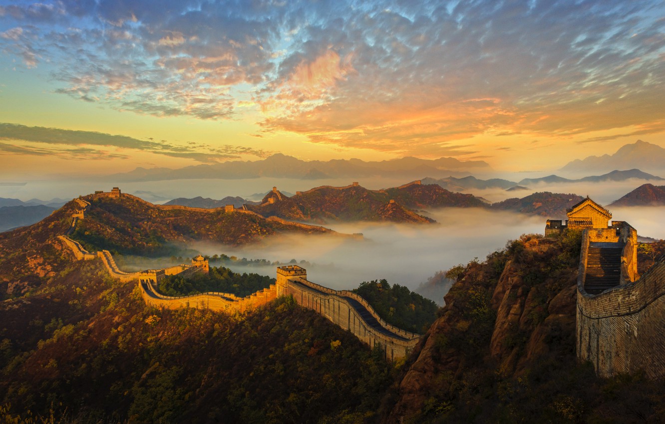 Wallpaper Mountains Wall Dawn China Architecture History The