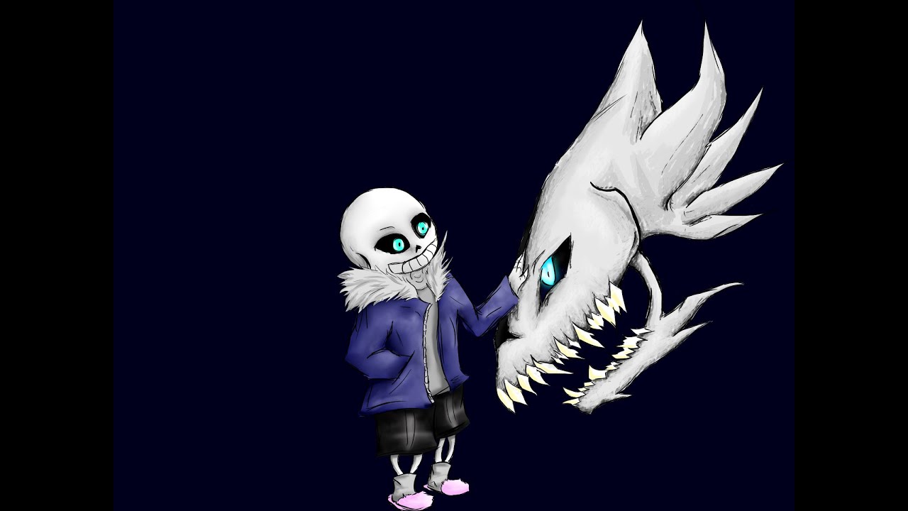 Sans With Gaster Blaster Speedpaint Without Background