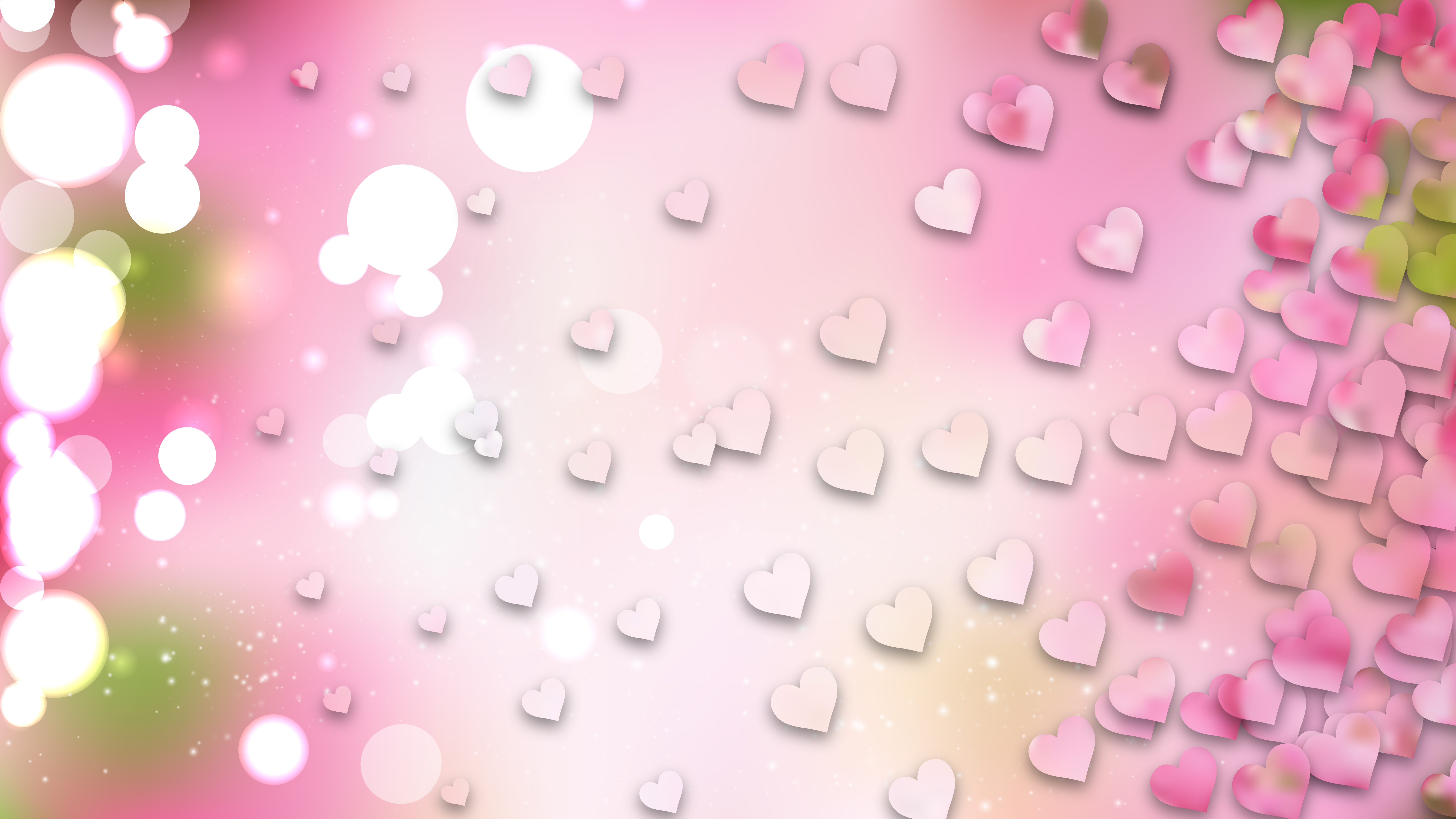 Pink And White February Background