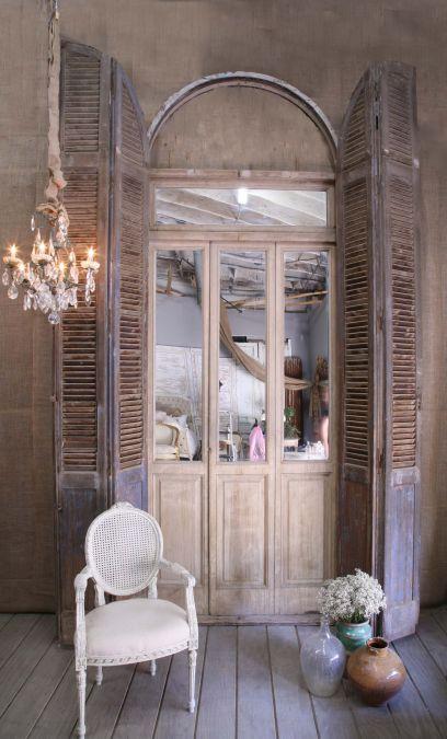 Luxury Interior Wallpaper Mirrored Architectual Doors