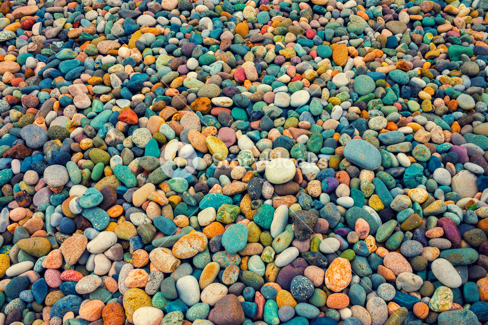 Vintage Colorful Pebbles Background Royalty Stock Image