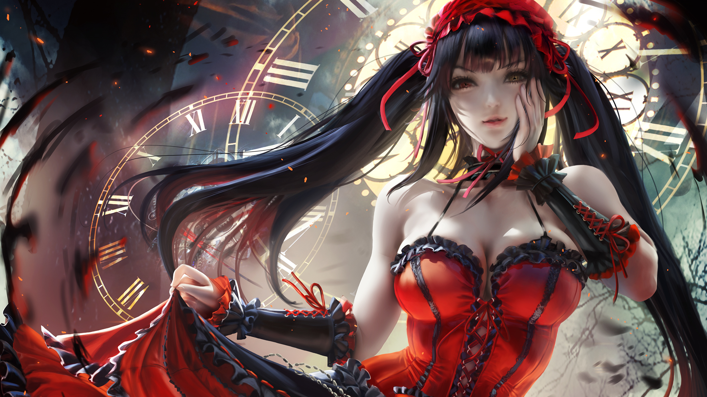 Kurumi Tokisaki Art Wallpaper HD Anime 4k Image