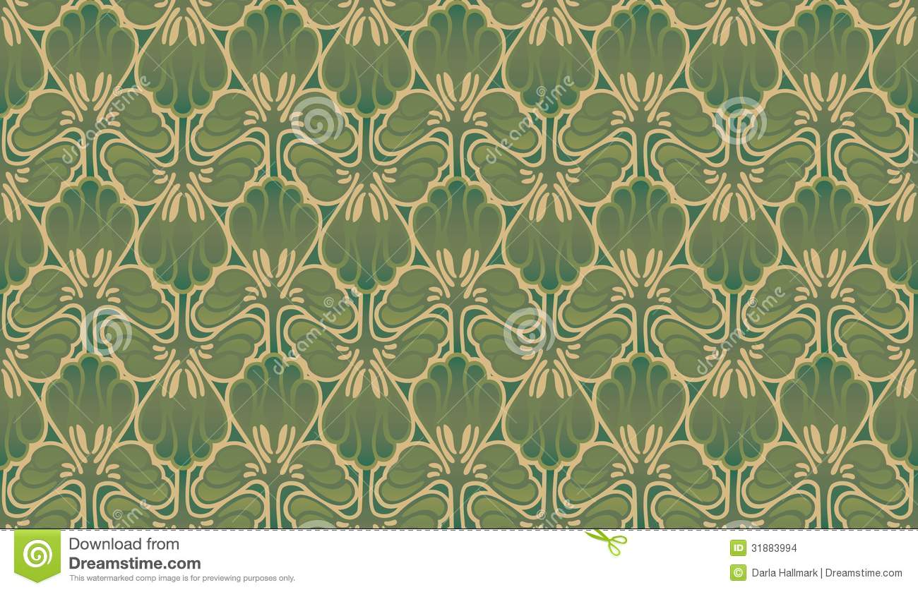 Art Nouveau Wallpaper Stock Images   Image 31883994 1300x839