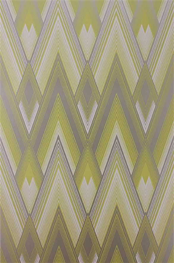 Astoria Wallpaper In Silver And Yellow From The Fantasque