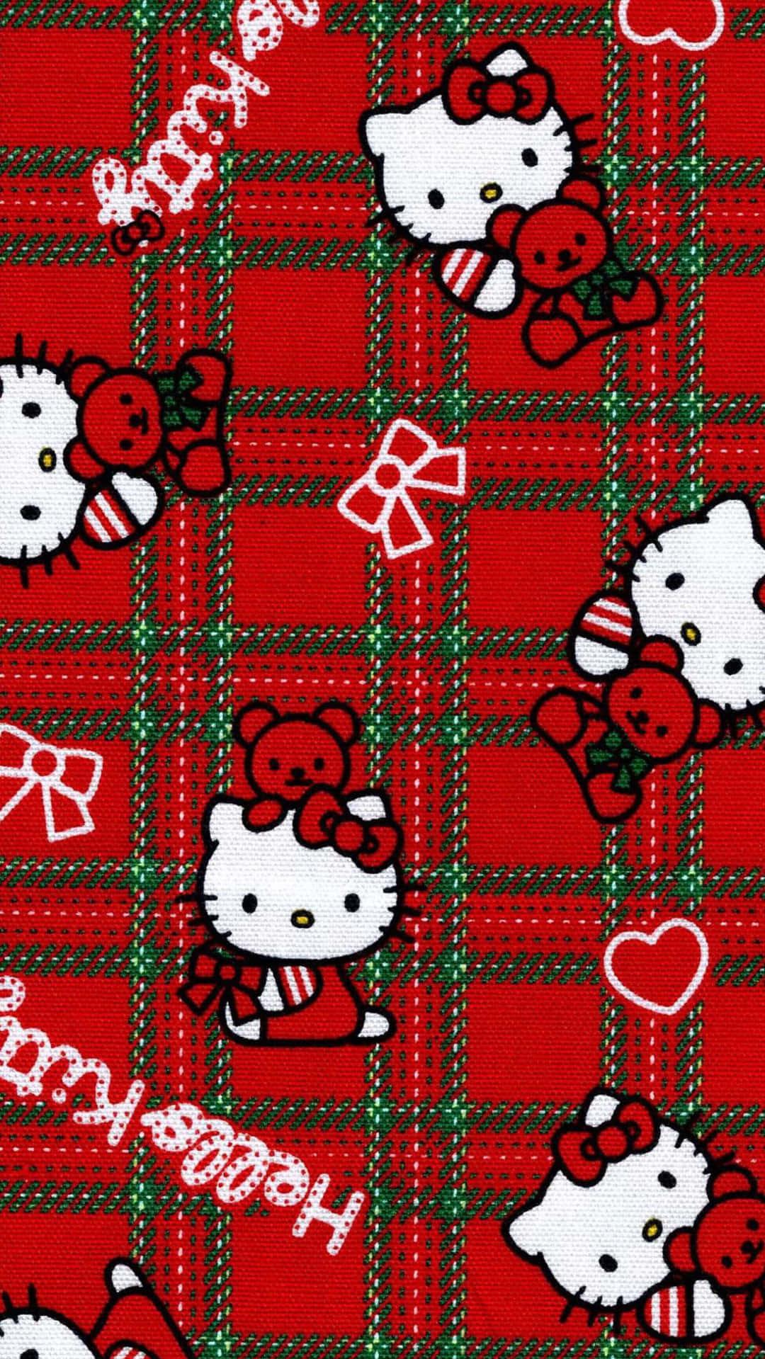 Download Captivating Hello Kitty Christmas Magic Scene Wallpaper