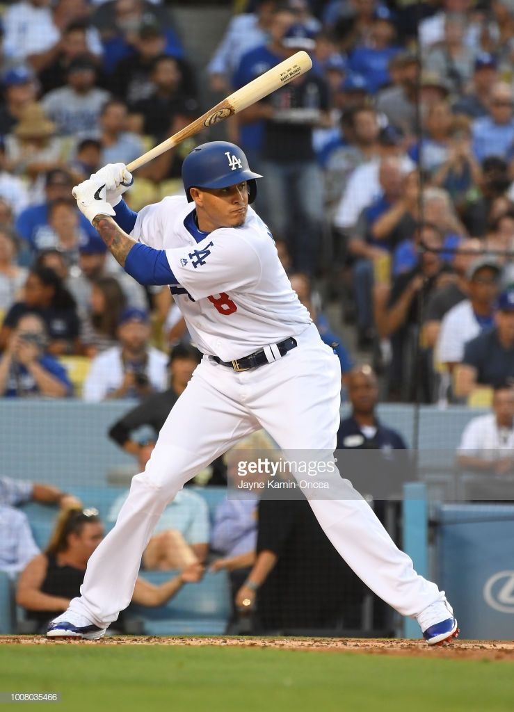 Manny Machado Of The Los Angeles Dodgers During His First At Bat
