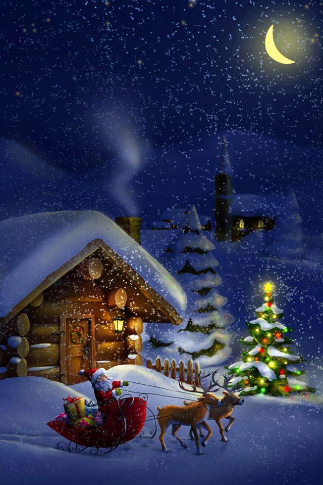 Santa North Pole iPhone Wallpaper HD Merry christmas wallpaper