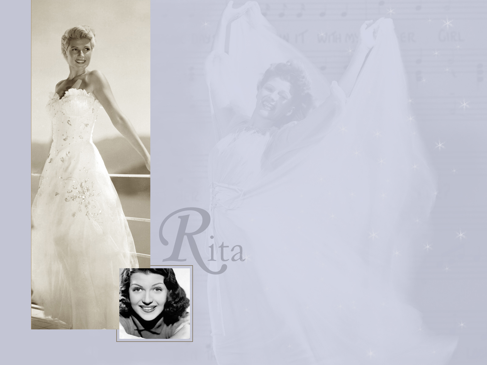Rita Hayworth Wallpaper Posters Print