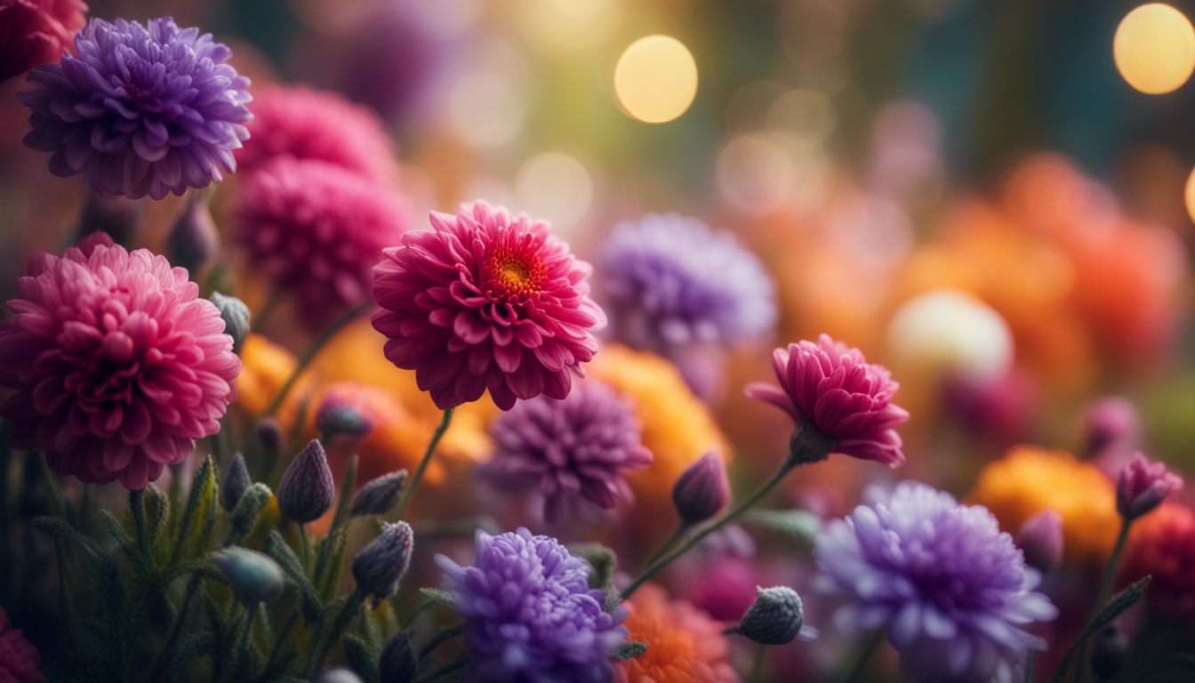 A Serene And Captivating HD Wallpaper Featuring An Array Of Aesthetic Flowers In Various Vibrant Colors Beautifully Arranged To Create Visually Stunning Peaceful Atmosphere Embrace The Intricate Details Delicate Beauty Nature This Floral Masterpiece