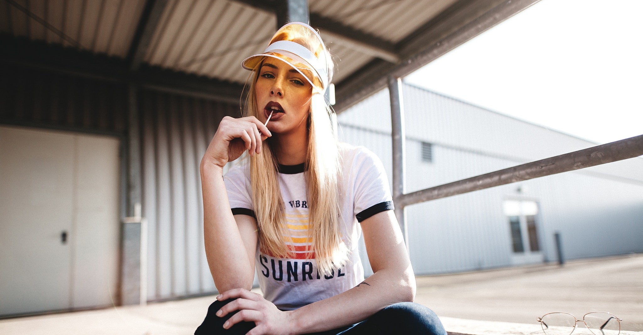 Blonde Woman Model Wallpaper