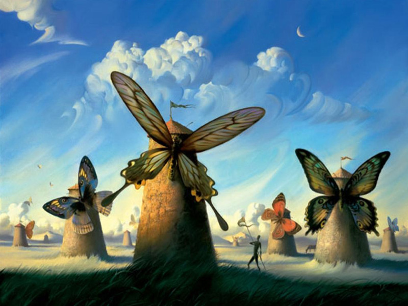 Fantasy World Butterfly Background Wallpaper