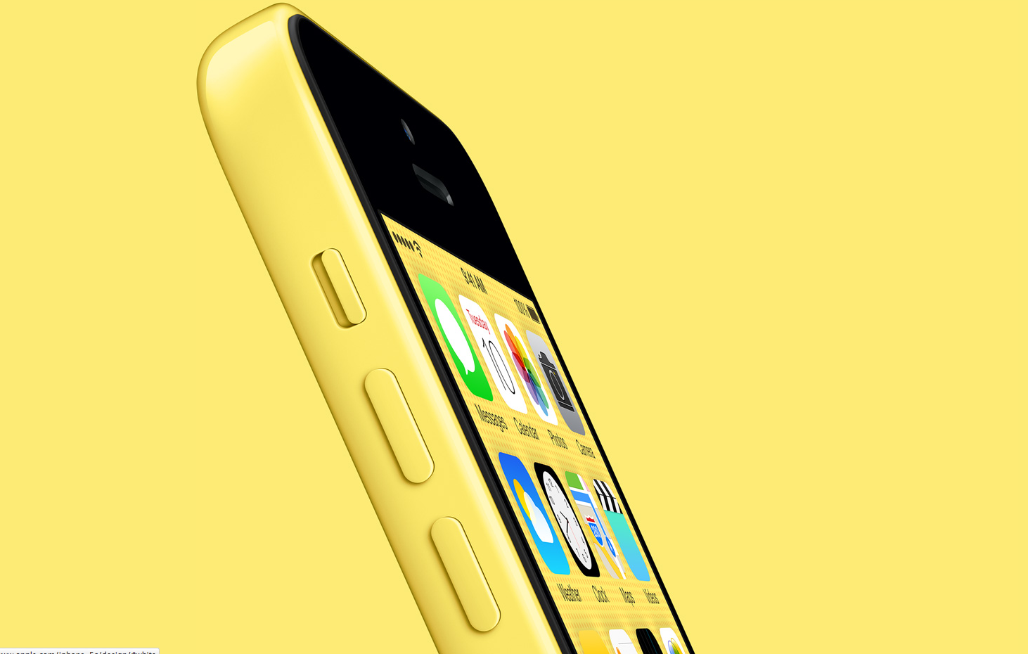 Yellow iPhone 5c Background