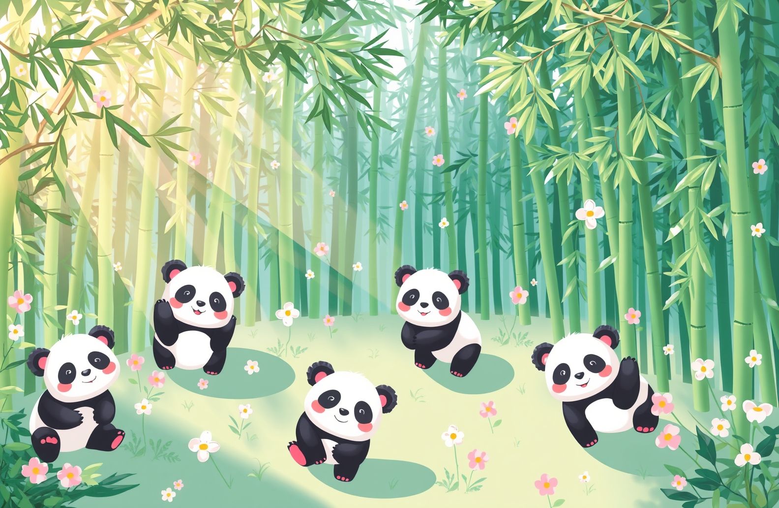 Cute Panda Background