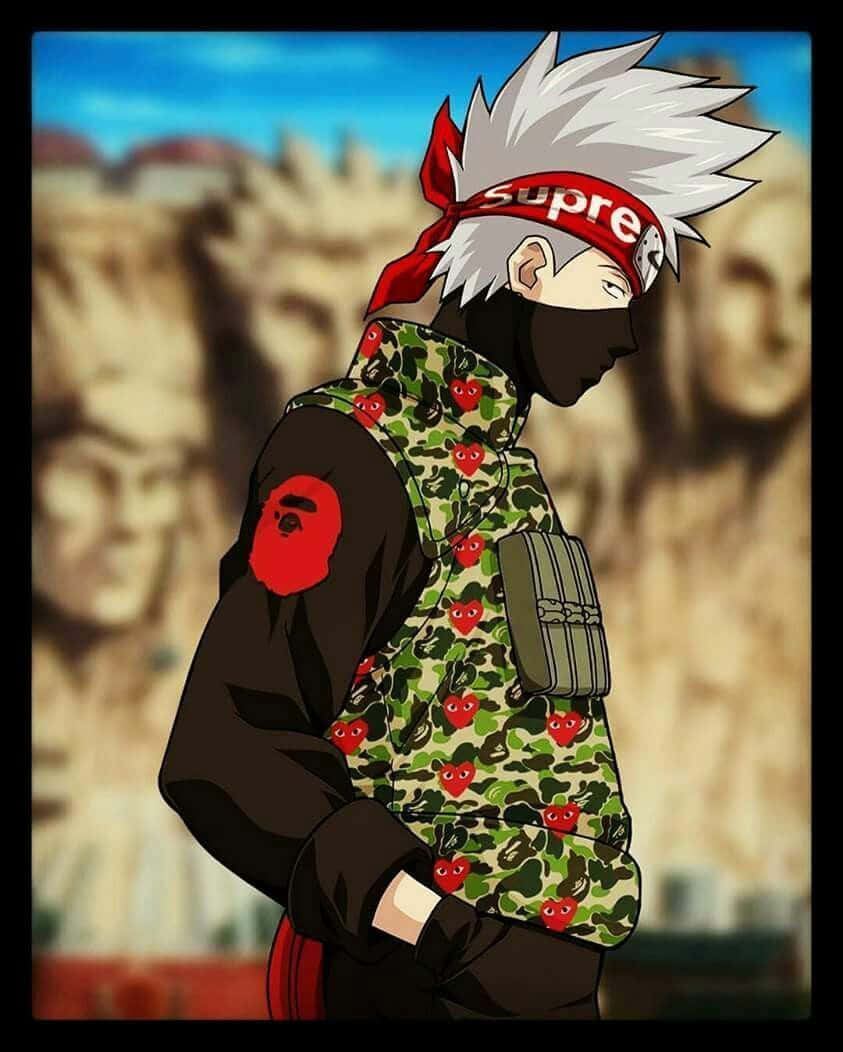 Anime Characters Wearing Supreme Wallpaper