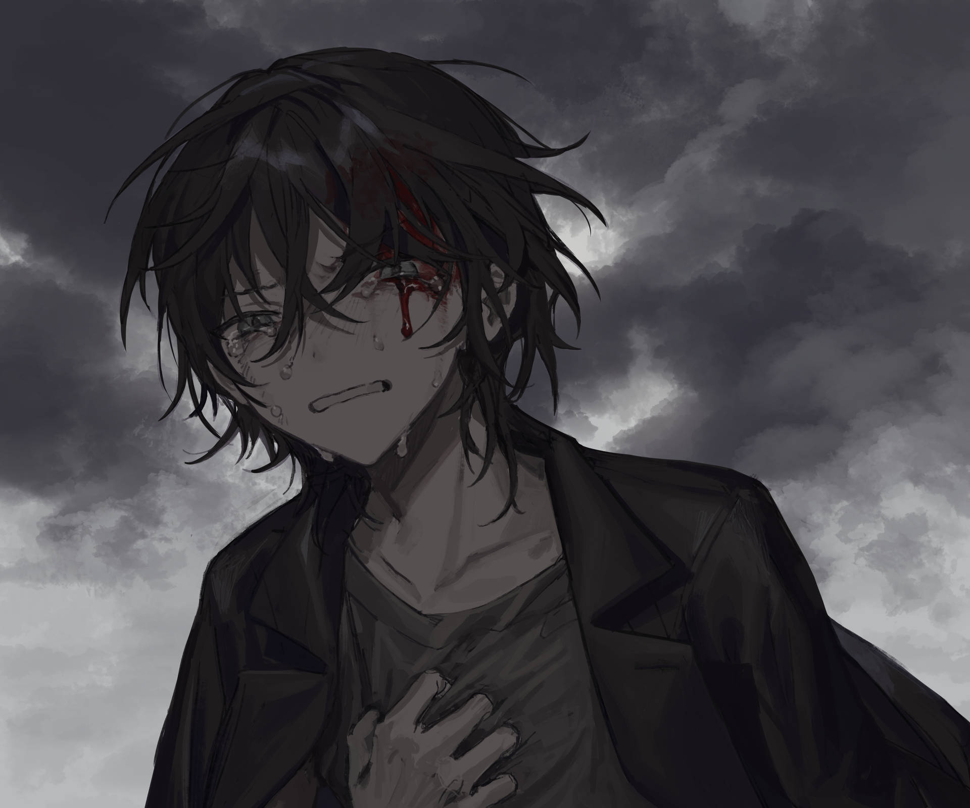 Anime Boy Sad Aesthetic Wallpaper