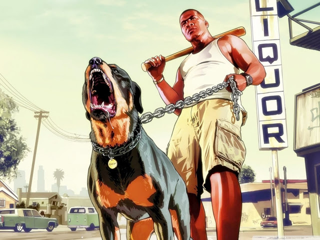 Chop And Franklin Grand Theft Auto V Wallpaper Wide HD