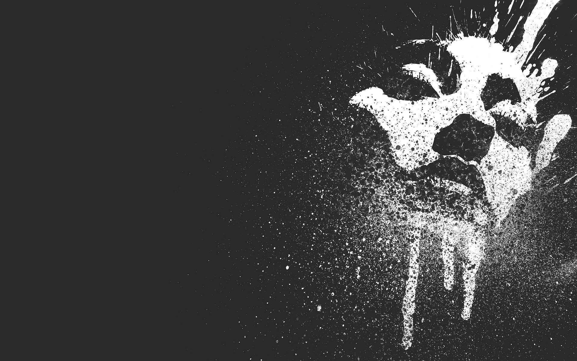 Splatter Face Modern Art Desktop Wallpaper