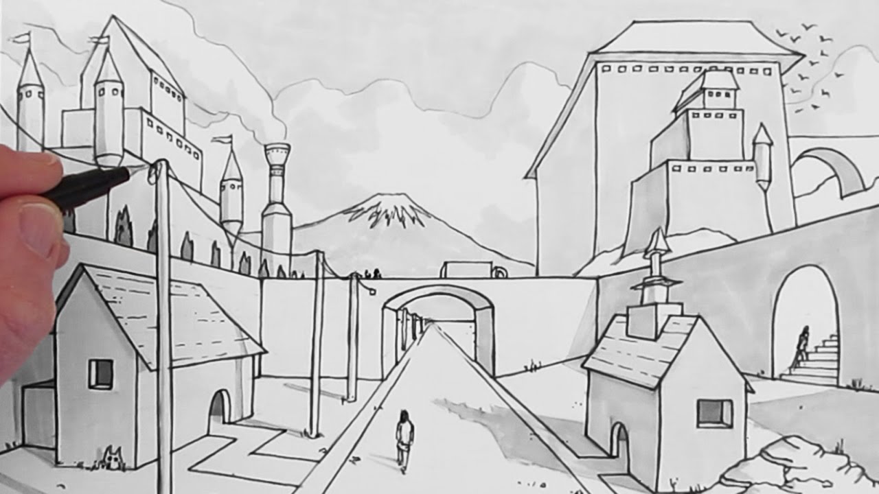 How To Draw A Background Point Perspective
