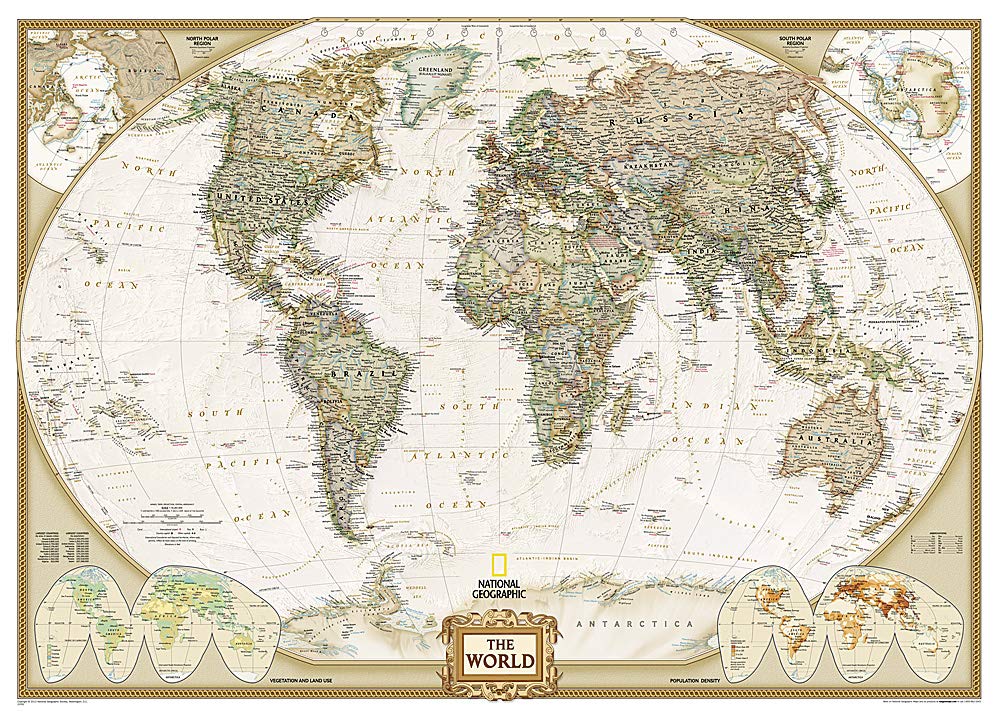 National Geographic World Executive Mural Wall Map X