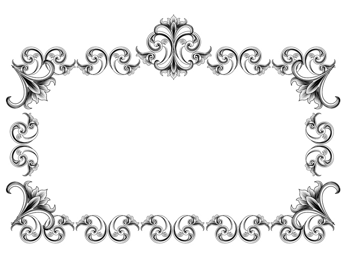 Victorian Style Frame Background For Powerpoint Template