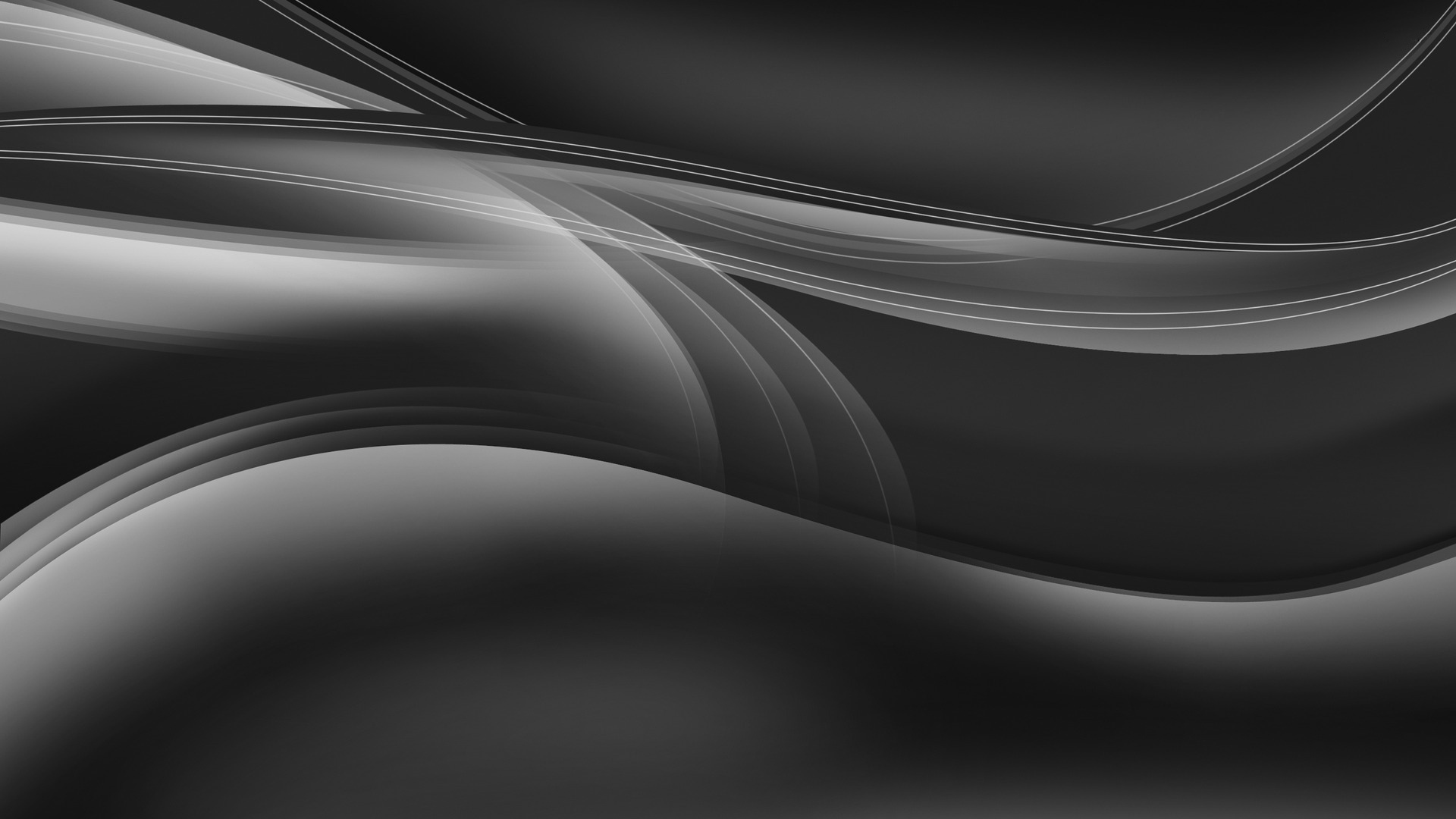 Silver Curves HD Abstract Wallpaper