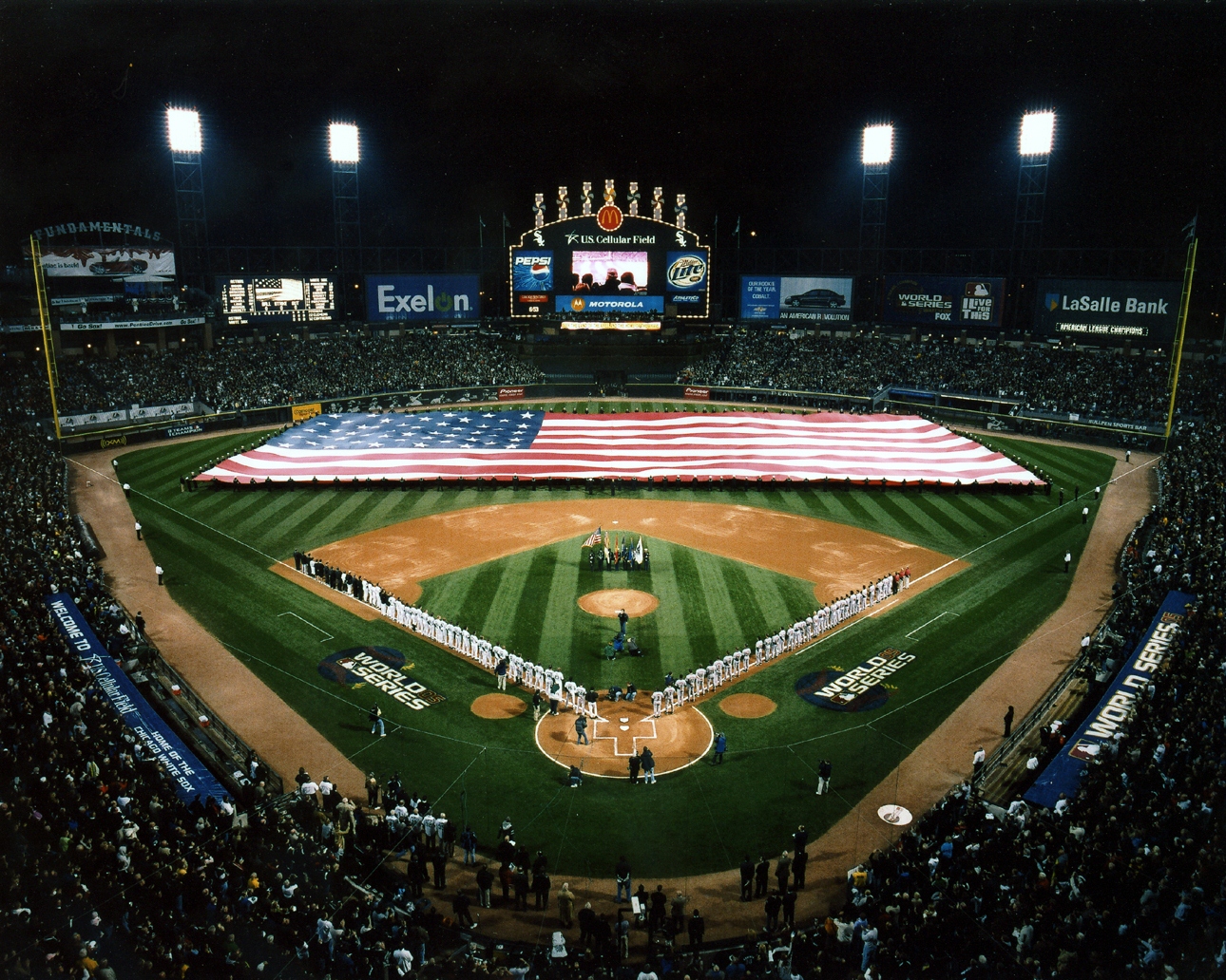 Chicago White Sox Wallpaper Us Cellular With Usa Flag White Sox