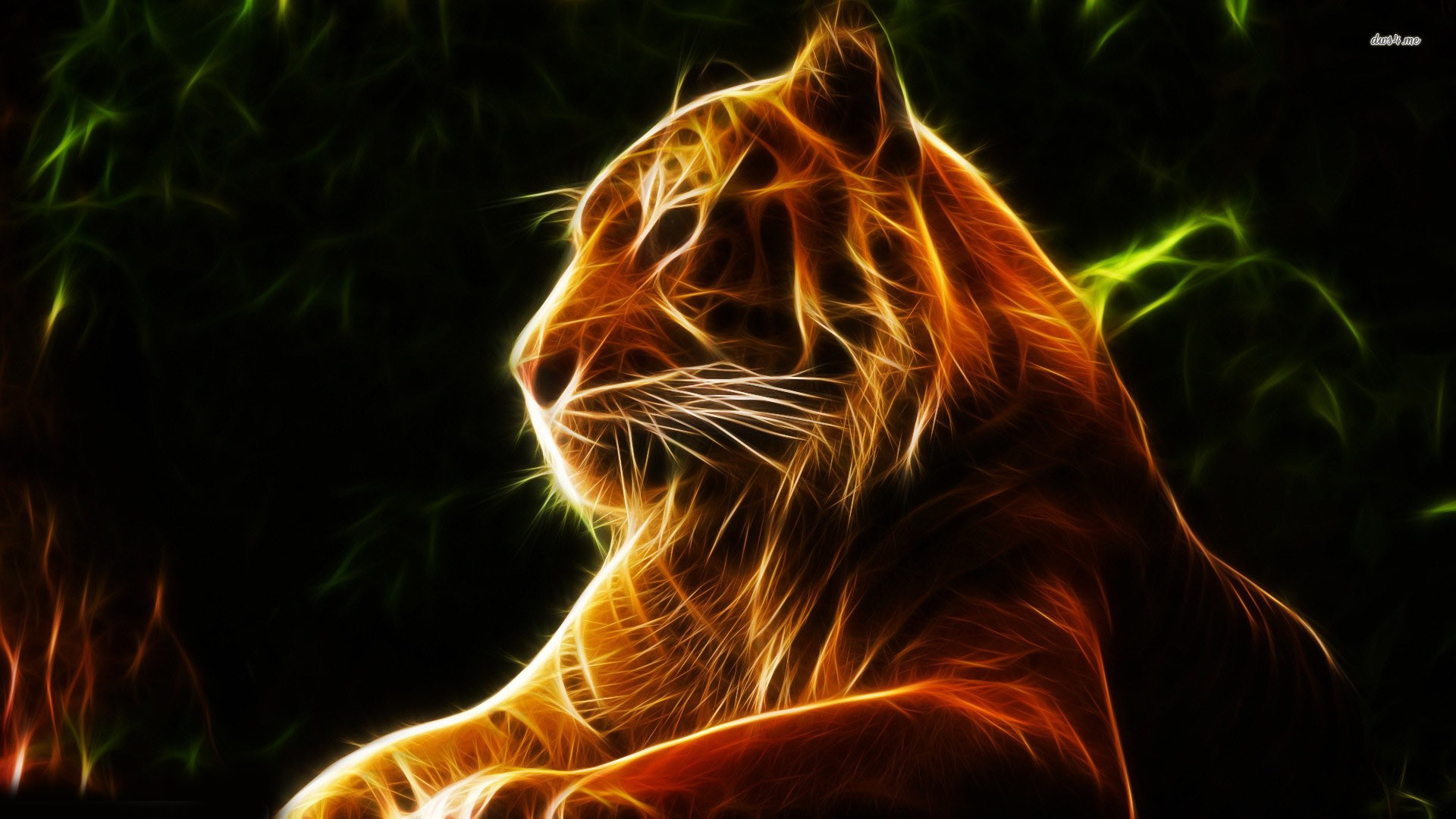 Glowing Tiger Wallpaper